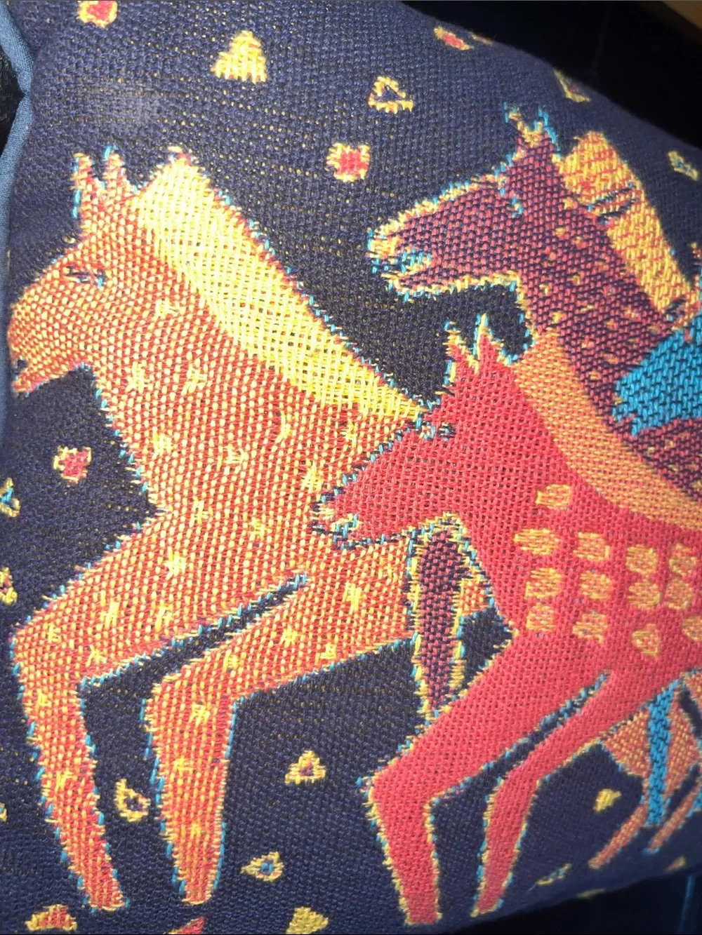 Laurel Burch Slate Blue Decorative Pillow